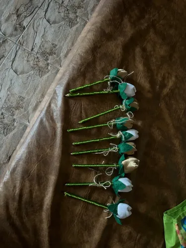 Nove lápis decoração de flor