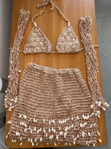 Conjunto crochê réveillon