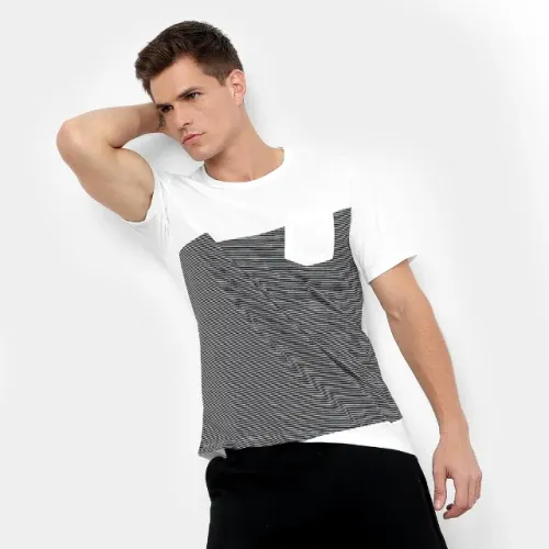 Camisa Burn Jack Bolso Masculina Branca Tamanho: P