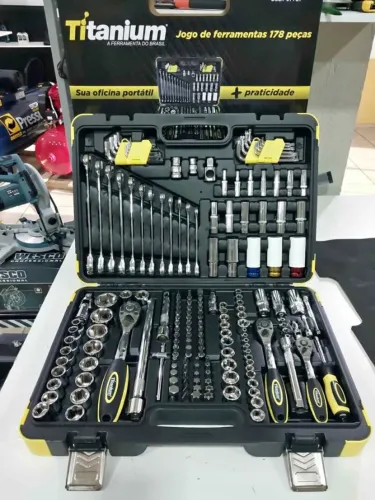 Mala Jogo de ferramentas com 178 Peças Titanium (Loja)