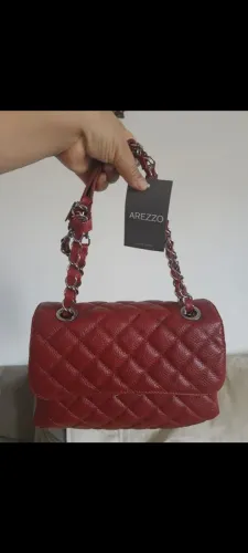 Bolsa Arezzo vermelha couro legítimo 