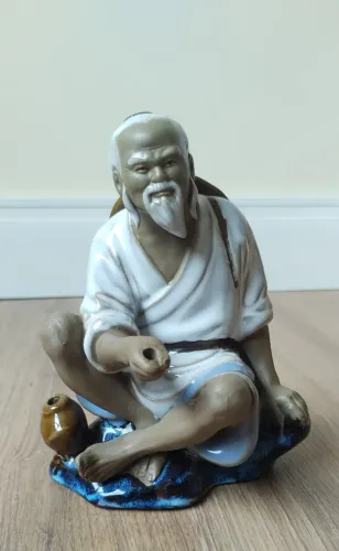 Escultura Chinesa do Pescador Chinês
