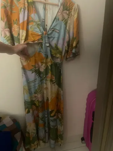 Vestido Floral Longo viscolinho