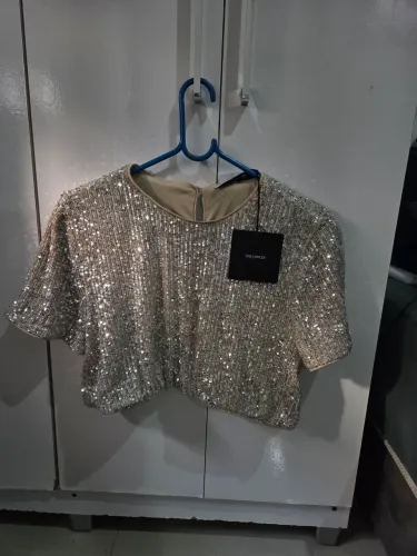 Croped paetê novo tam G
