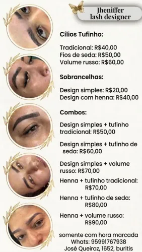 Cílios e sobrancelhas