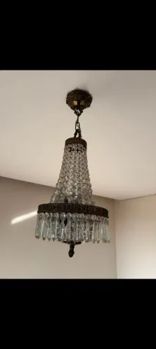 Lustre de Cristal e Bronze