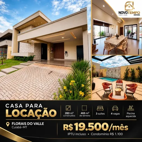 Condomínio Florais do Valle, imóvel disponível para locação - Cuiabá-MT