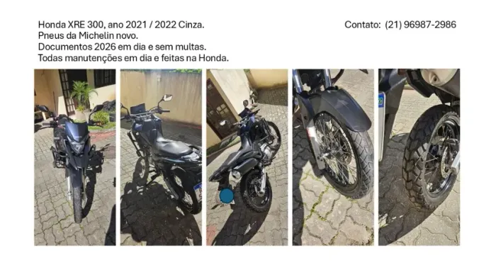 Moto XRE 300, ano 2021 / 2022