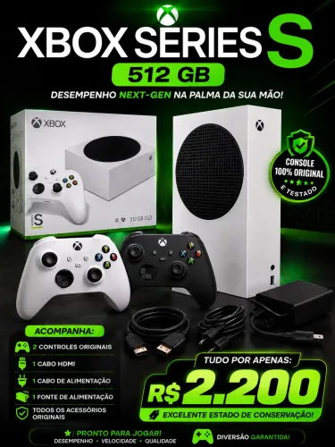 XBOX SERIES S 512 GB - EXCELENTE ESTADO | R$ 2.200