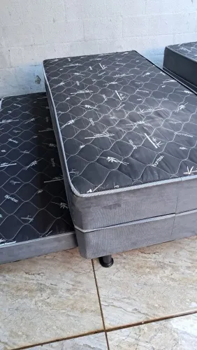 Cama box solteiro Com Auxiliar- Faço Entrega