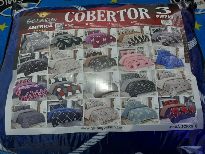 Cobertor Queen. 1 cobertor e 2 fronhas.