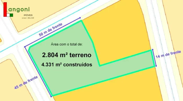 Área de esquina, com 3 frentes e RENDA no Bom Retiro