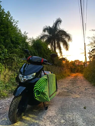 Rack de fita para moto - transportar prancha