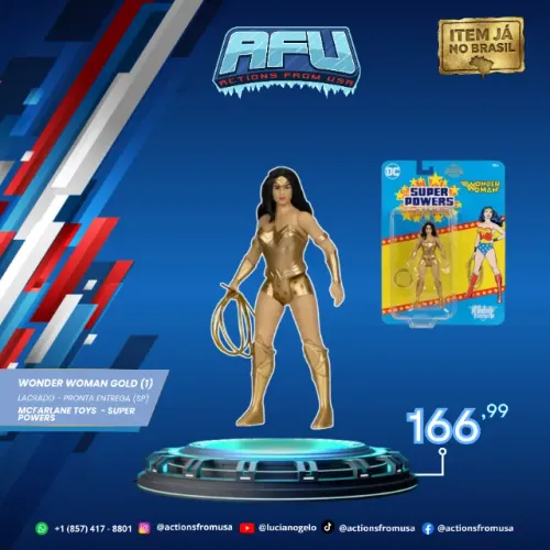 Mcfarlane Toys Dc Comics Superpower - Wonder Woman Gold