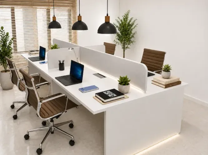 Plataforma Top White Work: L182cm x P90cm x A104cm. 