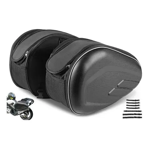 Bolsa Alforje Baú Lateral Para Banco Moto 2 Compartimentos