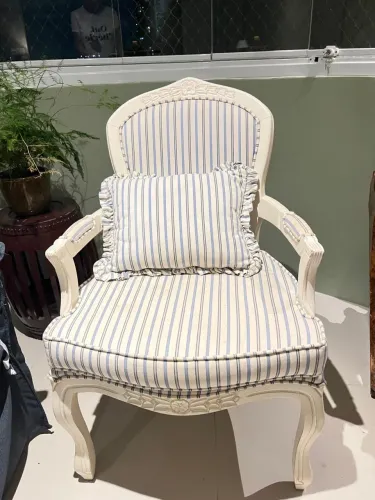 Cadeira provençal estilo clássico francês Luís XV