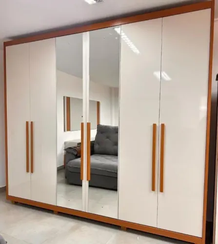 Guarda Roupa Casal 100% MDF 6 Portas 8 Gavetas com Espelho (Novo) Entrega Grátis!