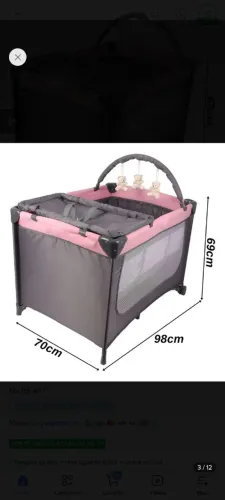 Vendo um berço cercado novo rosa, pfvr só falar se realmente tiver interesse.