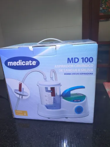 Aspirador cirúrgico de Sangue e Saliva MD 100 Medicate bomba vácuo aspiradora 