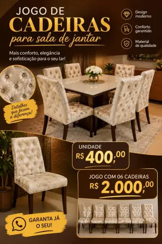 Cadeiras para sala de jantar