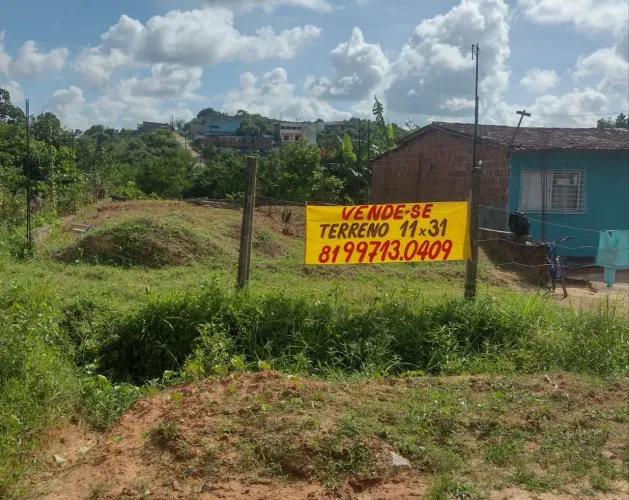 Terreno 11x31 com base pronta (341m2) em Jaboatão