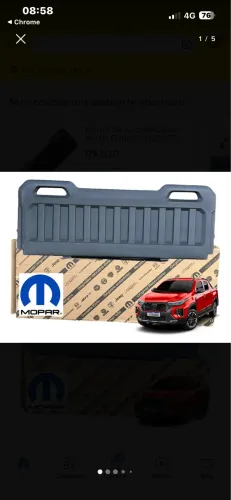 Divisor caçamba fiat strada cabine dupla