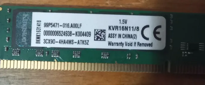 Memória DDR 3 Kingston 8GB