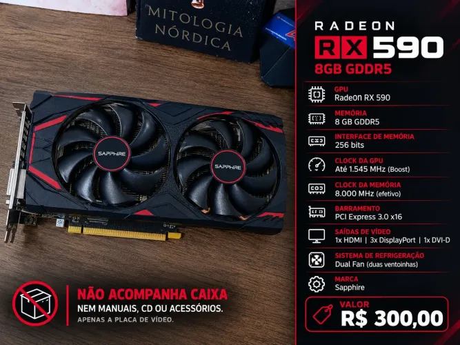 PLACA DE VÍDEO RX590 8G