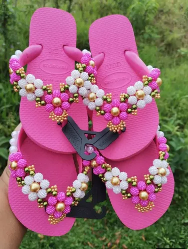 Sandália Personalizada com Pérolas 