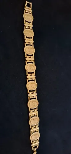 Pulseira Banhada a Ouro Camafeu