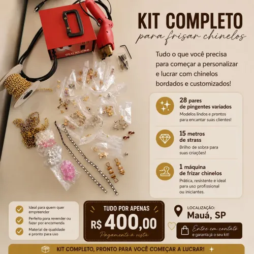 Kit Completo para Frisar Chinelos - Pronto para Trabalhar!