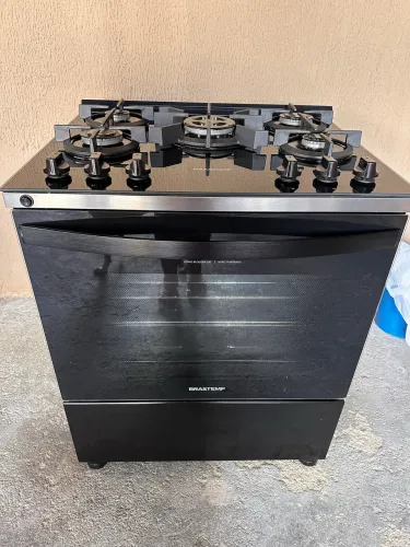 Fogão Brastemp 5 bocas tampo de vidro 