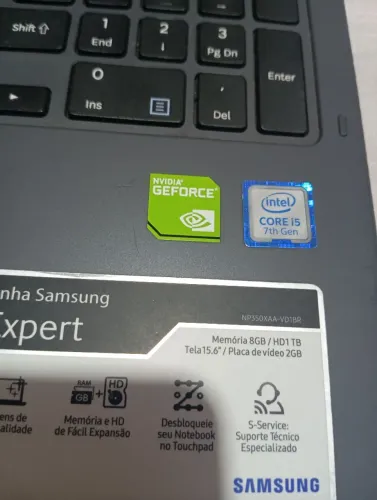 Notebook Sansung i5 7ªth/Placa de vídeo Dedicada 2gb/Memória Ram 8gb/SSD 256/Bom estado