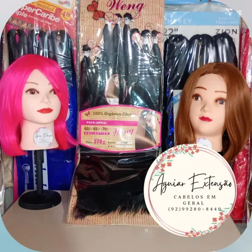 Pacote de cabelo 8 telas preto liso