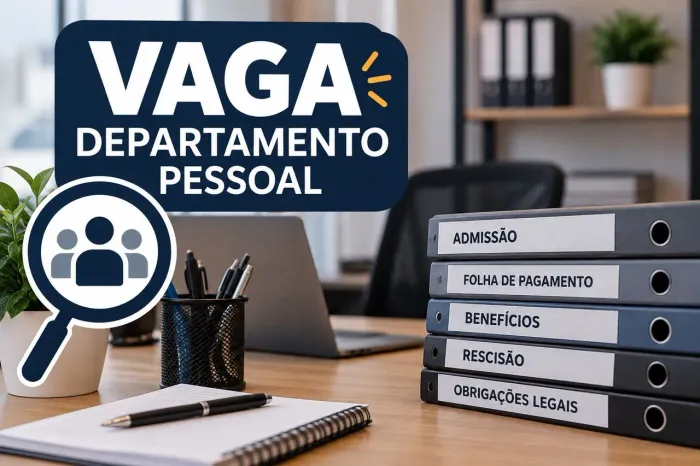 Vaga para auxiliar de Dpto Pessoal con experiência 
