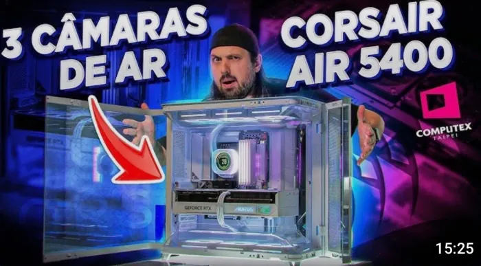 GABINETE CORSAIR AIR 5400 Branco c/ Caixa e NF