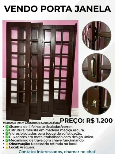 Vendo porta Janela 