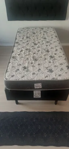 Cama e colchão box Ortobom - solteiro