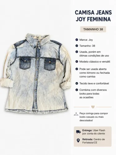 Camisa Jeans de Botão