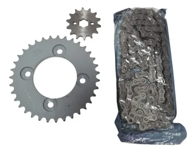 Kit Relação Transmissão Biz 125 05-25 Pop 100/110i Biz 100 Cinza