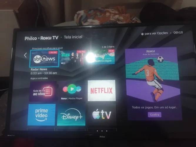 Tv philco 32" smart aistema roku