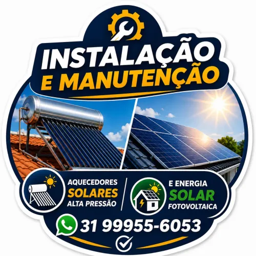 Instalação e manutenção em aquecedores solares e usinas fotovoltaicas