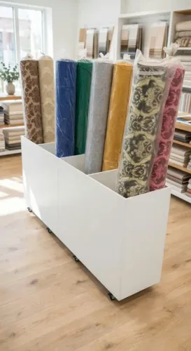 Organizador Rolo de Tecido com Rodinhas