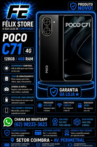 Poco C71 4G 128GB 4GB RAM | Garantia da Loja | FÉLIX STORE Goiânia