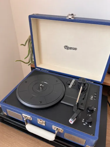 Vitrola Chrome Navy com Usb e Bluetooth, Bivolt