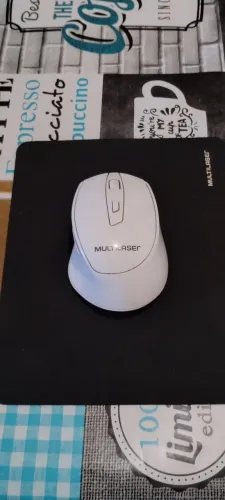 Mouse sem fio branco Multilaser
