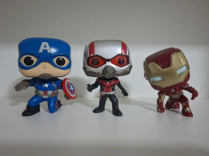 Funko Pop! Lote ( Capitão América + Homen Formiga + Iron Man)