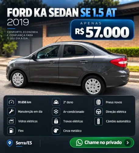 Ford KA 1.5 Sedan SE 12V Flex 4P Aut. 2019