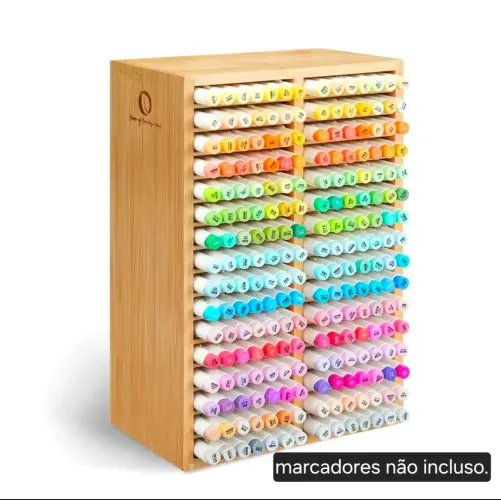 Organizador de marcadores de Bambu da Ohuhu 126